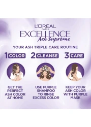 لوريال باريس إكسيلنس آش سوبريم صبغة شعر دائمة - 9.12 لؤلؤي رائع، أشقر فاتح جدا