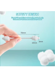 Baby Cotton Swabs Organic ChlorineFree Safety Swabs for Kids or Newborn Babies 100 Biodegradable Gentle Baby Qtips CrueltyFree Hypoallergenic Children Cotton Buds 4 packs of 55 ct Total 220