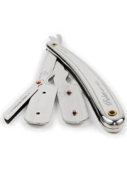 Parker Mens SR1 Stainless Steel Straight Edge Razor With 5 Parker Platinum Blades