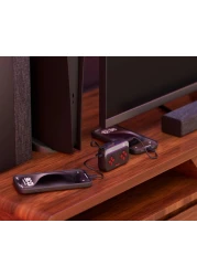 Porodo Gaming 10000mAh Mini Powerbank, Gaming Design, Type-C/USB A Ports, Built-In Type-C Cable, PD 20W, Fast Charging, Digital Display Indicator, Controller Design &ndash; Black &amp; Red