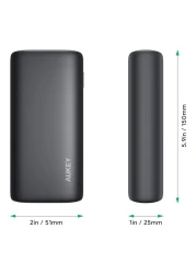 Aukey Portable PD Power Bank Black 20000mAh