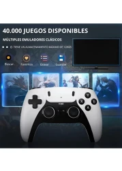 سعة تخزين 4K 64 جيجابايت 40000 لعبة و15 محاكيًا (CPS، PS1، N64، MAME، NDS، DC، FC، GB، GBA، GBC، MD، SFC، Atari، SNES، NES)