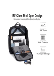 Arctic Hunter 17-inch Laptop Daypack Durable Polyester Backpack with Built In USB/Headphone Port Computer Bag for Men Women B00554 Black