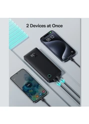 Portable Charger, 15W Power Bank Fast Charging, 10000mAh Slim Battery Pack Charger Portable with USB C In & Out for iPhone 15 14 13 12 11 Samsung S24 S23 S22 Google LG iPad and More- Black