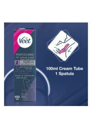 Veet Professional 2 Minute Bikini And Underarm Hair Removal Cream With Shea Butter All Skin Types 100ml