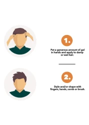 دابر فاتيكا ناتشورلز روك هارد 9 إكستريم هولد جل لتصفيف الشعر أصفر 250 ملل حزمة من 2