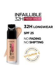 L&#39;Oreal Paris Infaillible 32H Fresh Wear Foundation 125 Natural Beige 30ml