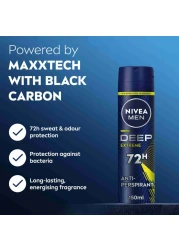 NIVEA MEN DEEP Extreme MaxxTech Antiperspirant for Men Spray 150ml