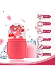 رول الثلج للوجه والجسم – أداة ثلجية لتجميل البشرة، شد الوجه وتقليل الانتفاخات والهالات، وتنعيم الخطوط الدقيقة (ألوان مختلطة)