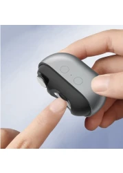 مقص أظافر كهربائي بشفط مغناطيسي - مقص أظافر أوتوماتيكي قابل لإعادة الشحن عبر USB مع ضوء LED وصندوق تخزين لشظايا الأظافر، مقص آمن ومحمول للبالغين والأطفال