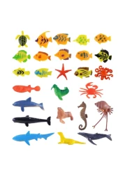 باور جوي أنيمال وورلدز سي وورلد لعبة مجسمات حيوانات بحرية مقاس 2 بوصة 10 قطع
