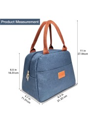 MahMir Insulated Lunch Bag for Men Women Kids with Strap Handles, Wide Open Easy to Clean Insulated Lunch Bag Box for Office Work School Picnic Travel, Leakproof Thermal Cooler Insulated Lunch (Blue)