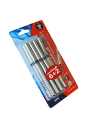 Uni-ball Deluxe Liquid Ink Rollerball Pen UB177 Blue and Black 0.7mm 8 PCS