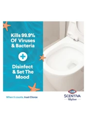 كلوركس سينتيفا منظف المرحاض ، برائحة نسيم البحر الأحمر المهدئة، 709 مل