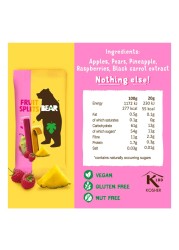 Bear Raspberry and Pineapple Flavour Fruit Splits Snack, 20g Pack of 5