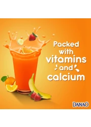 داناو عصير البرتقال والموز والفراولة مع الحليب 180 ملل، حزمة من 6
