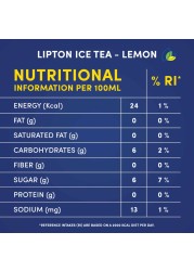 Lipton Lemon Ice Tea Non-Carbonated Refreshing Drink 320ml Pack of 6