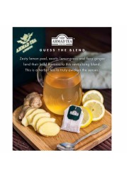 Ahmad Tea Fruit and Herb Infusion Lemon and Ginger Flavoured Tea Bags 20 Tea Bags