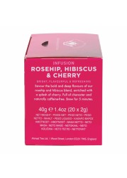 Ahmad Tea Fruit and Herb Infusion Rosehip and Hibiscus with Cherry Flavoured Tea Bags 20 Tea Bags