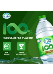 Al Ain Low Sodium Drinking Water Recycled Pet Plastic Bottle 1.5L Pack of 6