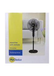 MyChoice Stand Fan with Remote MF-967SR Black 18inch 80W