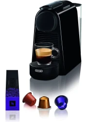 De'Longhi Nespresso Essenza Mini Coffee Machine, &lrm;0.6 Liters Water Tank Capacity, 1370 Watts, Removable Tank, Ultra-Compact Design, Automatic Shut-Off, Plastic, Black EN85.B