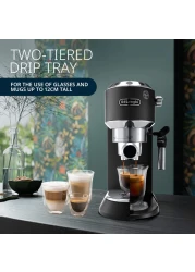 ديلونغي ديديكا ستايل ماكينة قهوة إسبريسو بمضخة باريستا يدوية - أسود EC685.BK