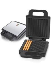 7-in-1 Sandwich Maker &amp; Multi Snack Machine &ndash; 2400W Non-Stick Press with Removable Plates for Waffles, Grill, Toaster, Pancakes, Donuts, Cookies &amp; Cupcakes Easy Clean