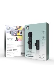Green Lion Solo Wireless Microphone, 60mAh Battery, 20m Reception Range, Adaptive Noise Reduction, 360&deg; Surround Sound, USB-A/Type-C/Lightning Compatibility, 5-6 Hours Battery Life
