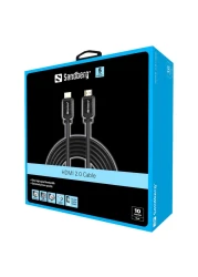 ساندبرغ كابل HDMI 2.0 بطول 10 متر - أسود