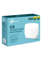 تي بي- لينك أركر MR505 AC1200 راوتر لاسلكي ثنائي النطاق وافاي 4G LTE غيغابت - أبيض