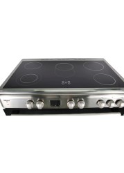 نوبل فرن كهربائي سيراميك 5 شعلات NGC90VTC - فضي 90x60 سم