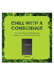 بومباني ثلاجة ذات الباب العلوي BR100SS سعة 100 لتر -أسود-