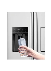 Hoover Side By Side Refrigerator HSB-H700-BWD Silver 700L