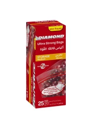 Diamond Storage Zipper Bags Medium Clear 25 Bags