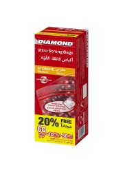 Diamond Zipper Storage Bags Medium Pack of 60