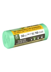 Earth Green Choice Garbage Bags With 0% Plastic Roll 56x60cm 30 Garbage Bags