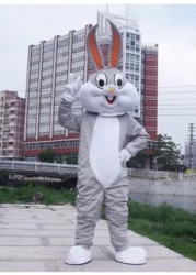 New Popular Funny Rabbit Bugs Bunny Mascot Animal Cosplay Costumes For Adult