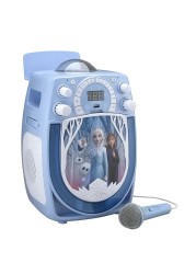 KIDdesigns FROZEN Bluetooth MP3 Sing Along Karaoke Machine - Kids Wireless Rechargeable Portable MP3 Karaoke w/ Mic, LED Light Show&hellip;