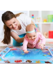 Baby Kids Water Play Mat &ndash; Inflatable Infant Tummy Time Playmat, Fun Activity Toy for Toddlers, Colorful Water Play Pad for Babies, Ideal