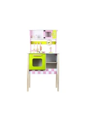 Wooden Pretend Play Kitchen Set for Kids &ndash; Simulation Cooking Toys with Utensils, Stove, Sink, and Accessories, Educational Role-Playing Kitchen Playset