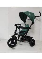 Lovely Baby LB 325HC Tricycle, Baby Push Trike, Kids First Bike, Pushchair, with Sun Canopy, Parent Handle &amp; Footrest - Blue