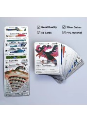 Silver Pokemon Cards Set (55 pcs) - Including Vmax Rares V Series GX EX Rares Charizard Common Cards