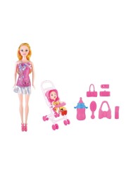 Power Joy Leila Trolley Fashion Doll Multicolour Pack of 9
