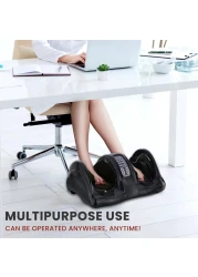 Foot &amp; Leg Massager &ndash; Deep Tissue Finger Pressure Calf &amp; Foot Massage Machine, Reflexology Therapy for Circulation &amp; Pain Relief, Adjustable Speed &amp; Heat