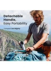 Muscle Massage Gun with Removable Handle, RENPHO Reach Massage Gun, 5 Speed, 4 Massage Heads, 2 in 1 Deep Tissue Hand Massager