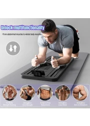 Multifunctional Portable Abdominal Workout Board Plank Trainer Pilates Reformer Set (Grey)