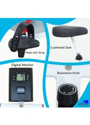 SKY LAND Orbitrek Fitness Exercise Air Cycle for Home Gym with Moveable Handle, Adjustable Resistance, and Cushioned Seat Height-EM-1558