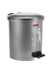 Lion Star Round Step Dustbin Grey 5L