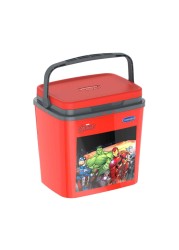 كوزموبلاست صندوق غداء مبرد معزول بطبعة مارفل أفنجرز مزود بمقبض سعة 4 لتر - أحمر IFDIAVGCB004